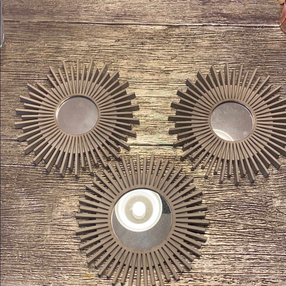 3 Silver decorative mirrors